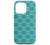 Carcasa para iPhone 13 Pro Teal Cyan Turquoise Aquamarine Blue Square Aquatic Pattern