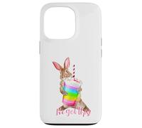 Carcasa para iPhone 13 Pro Tengo Esta Linda Bebida de batido con Forma de arcoíris con Forma de Conejito Que es motivadora