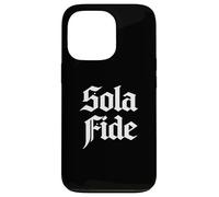 Carcasa para iPhone 13 Pro Teología Reformada Sola Fide Fe Solo Diseño Cristiano