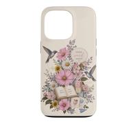 Carcasa para iPhone 13 Pro Terapia del Habla Floral Maestro colibrí Aula ABC