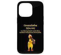 Carcasa para iPhone 13 Pro The Definition of Chocolat with Funny Yellow Rubber Chicken