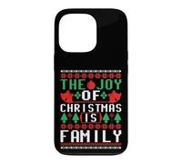 Carcasa para iPhone 13 Pro The Joy of Christmas is Family Ugly Sweater Holiday Art