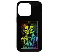 Carcasa para iPhone 13 Pro The Lovers Tarot Card Oculto Goth Lesbianas Esqueleto Halloween