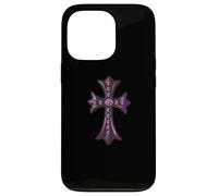 Carcasa para iPhone 13 Pro The Pave Diamonds Amethyst Cross