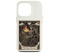 Carcasa para iPhone 13 Pro The Spicy Reader Tarot Card Skeleton Romantasy Amante de los Libros