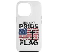 Carcasa para iPhone 13 Pro This Is My Pride Flag Jesus Cross USA American 4 of July