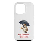 Carcasa para iPhone 13 Pro Tráelo a casa Muchachos Bulldog británico Bebiendo Cerveza