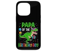 Carcasa para iPhone 13 Pro Traje de Fiesta de cumpleaños Papa of The Dinosaur Squad Grandpa