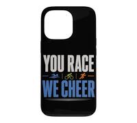 Carcasa para iPhone 13 Pro Triatlón Support Crew Swim Bike Run Race Day Support