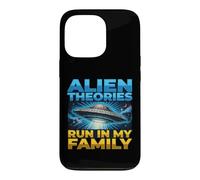 Carcasa para iPhone 13 Pro UFO UAP Alien Theory Run In My Family Truth Conspiracy Hechos
