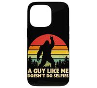 Carcasa para iPhone 13 Pro Un Chico como yo no Hace Selfies Bigfoot Sasquatch Rock On