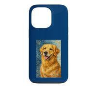 Carcasa para iPhone 13 Pro Un Retrato de Golden Retriever en Van Gogh Art Style Dog Lovers