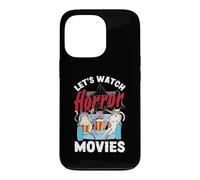 Carcasa para iPhone 13 Pro Vamos a Ver películas de Terror Halloween Funny Ghost Skeleton