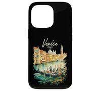 Carcasa para iPhone 13 Pro Venecia Góndola Italia Viaje Souvenir Acuarela