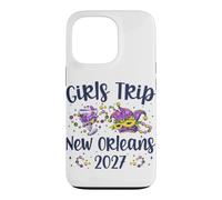 Carcasa para iPhone 13 Pro Viaje de Chicas Nueva Orleans 2027 Mardi Gras NOLA Girls Travel