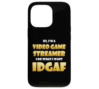 Carcasa para iPhone 13 Pro Video Game Streamer Idgaf Costume Gaming IRL Streaming Games