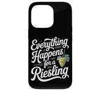 Carcasa para iPhone 13 Pro Vino Diciendo Amante Vino Everything Happens For A Riesling
