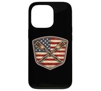Carcasa para iPhone 13 Pro Vintage Bandera Americana Remo Crew Atleta Remo USA Patriot