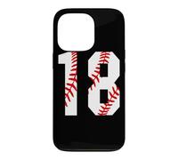 Carcasa para iPhone 13 Pro Vintage Baseball Mom #18 Jersey Jugador de Béisbol Número 18