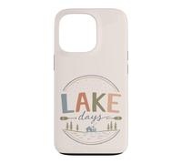 Carcasa para iPhone 13 Pro Vintage Junto al Lago cabaña Paddle Fin de Semana Ambiente del Lago