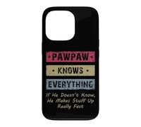 Carcasa para iPhone 13 Pro Vintage Pawpaw Knows Everything Dad Father Father's Day