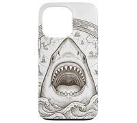 Carcasa para iPhone 13 Pro Vintage Shark Compass Ocean Explorer - Mapa náutico