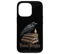Carcasa para iPhone 13 Pro Violent Delights Dark Academia Raven Leído Libro de Terror Gótico