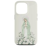 Carcasa para iPhone 13 Pro Virgen María Lily Devocional Católico
