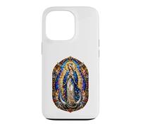 Carcasa para iPhone 13 Pro Virgen María Reina con Ángeles Catedral Sagrada Mosaico Icono