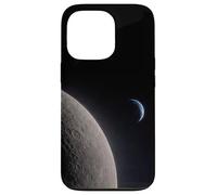 Carcasa para iPhone 13 Pro Vista de la Superficie Lunar con la Escena astronómica de la Media Luna de la Tierra