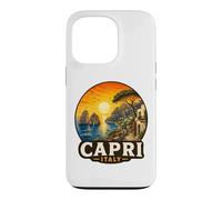 Carcasa para iPhone 13 Pro Vista del Atardecer de Capri Italia Mediterráneo Paisaje