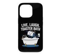 Carcasa para iPhone 13 Pro Vivir, reír, Tostadora Baño -Fun Diciendo Novedad Sarcástica Meme