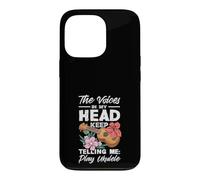 Carcasa para iPhone 13 Pro Voices In My Head Telling Me Play Ukelele Tropical Flower