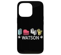 Carcasa para iPhone 13 Pro Watson - Amante de Mascotas con Nombre de Perro Personalizado