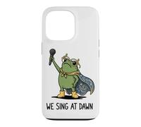 Carcasa para iPhone 13 Pro We Sing At Dawn Frog Funny Frog Meme Cantante Vocalista