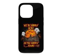 Carcasa para iPhone 13 Pro We're Happy Here in The Happy House Halloween Costume Moon