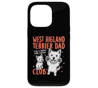 Carcasa para iPhone 13 Pro West Highland Terrier Dad Club Dog Dad Man Día del Padre