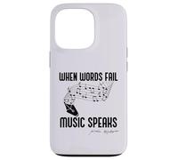 Carcasa para iPhone 13 Pro When Words Fail Music Habla Shakespeare Meme Cita EN LA Parte