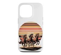 Carcasa para iPhone 13 Pro Wild Horses Running Free Equestrian Horse Lover