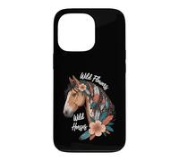 Carcasa para iPhone 13 Pro Wild Horses Wildflowers Cowgirl Country Western Rodeos