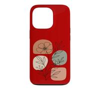 Carcasa para iPhone 13 Pro Wildflower Line Art Abstract Botanical Mid Century