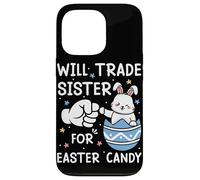 Carcasa para iPhone 13 Pro Will Trade Sister por Dulces de Pascua Lindo Huevo de Conejito