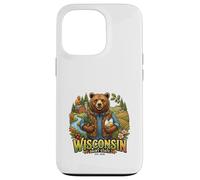 Carcasa para iPhone 13 Pro Wisconsin Granja Oso Campo Naturaleza Cosecha
