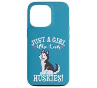 Carcasa para iPhone 13 Pro Womens Just A Girl Who Loves Siberian Husky Dog Lover
