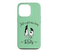 Carcasa para iPhone 13 Pro Womens Kids Cute Funny Girl Who Loves Pet Rats Lover