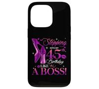 Carcasa para iPhone 13 Pro Womens Stepping Into My 45th Birthday 45 Year Old Bday Queen