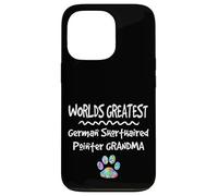 Carcasa para iPhone 13 Pro Worlds Greatest German Puntero de Pelo Corto Abuela Perro Pata
