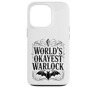 Carcasa para iPhone 13 Pro Worlds Okayest Warlock Humor Fantasía Diseño