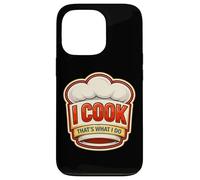 Carcasa para iPhone 13 Pro Yo cocino, eso es lo Que Hago, Chef Vintage, Divertida Cita de Cocina
