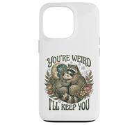 Carcasa para iPhone 13 Pro Youre Weird Ill Keep You Raccoon Possum Tarot Valentines Day